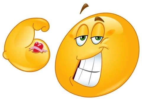 Muscle emoticon Stock Illustration