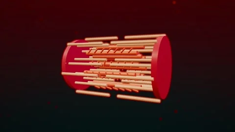 Muscle Fiber Myofibril Bundle Contracting Sarcomere Macro Closeup Warm Tissue 스톡 동영상 342407537