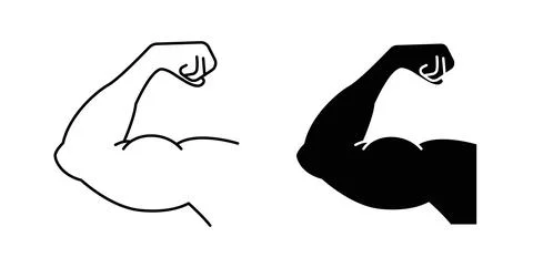 Muscle icon symbol. Flat Vector illustration Stock Illustration