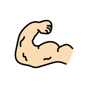 Muscle icon. Upper arm biceps. Vector. Stock Illustration