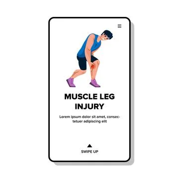 Muscle leg injury vector Stock Illustration