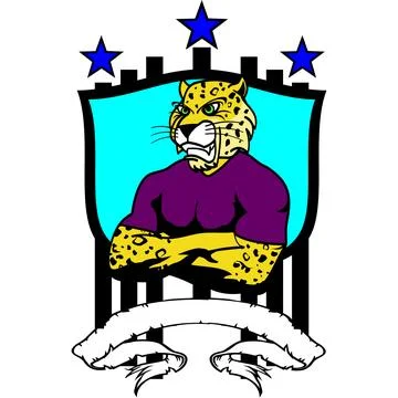 Muscle leopard insignia crest Stock Illustration