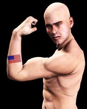 Muscle Man Stock Illustration