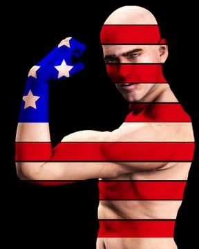 Muscle Man Illustrazione stock
