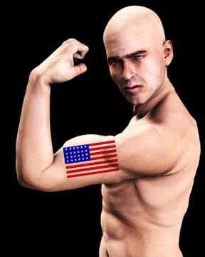 Muscle Man US Stock Illustration