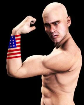 Muscle Man US Stock Illustration