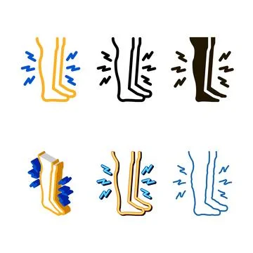 Muscle multipack pain icon vector outline イラスト素材