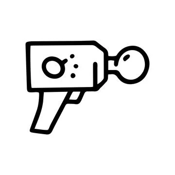 Muscle percussion massager line vector doodle simple icon イラスト素材