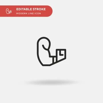 Muscle Simple vector icon. Illustration symbol design template for web mobile Stock Illustration