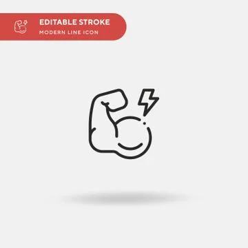 Muscle Simple vector icon. Illustration symbol design template for web mobile Stock Illustration