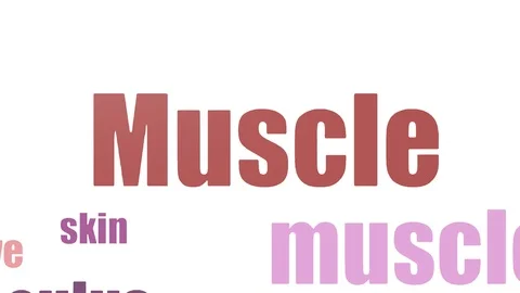Muscle Tagcloud Animated Isolated Stock Footage 107210562