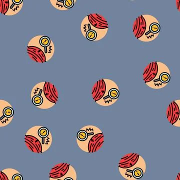 Muscle tear risk warning vector seamless pattern Stock Illustration