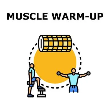 Muscle warm up exercises preparing body for workout Stock Illustration