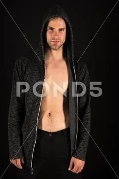 Muscular and sexi. Muscular man with athletic chest. Athletic man with muscular Stock Photos