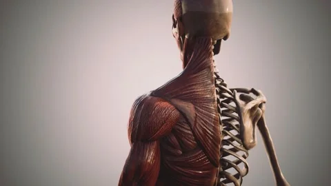 Muscular and skeletal system of human body Vidéo 135865713