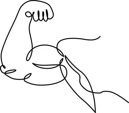 Muscular arm flexing Vector Stockillustratie