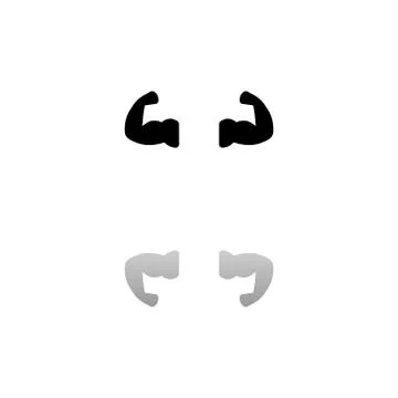 Muscular arm icon flat Stock Illustration