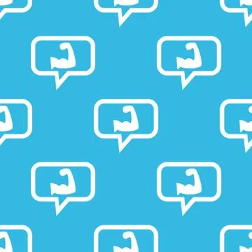 Muscular arm message pattern Stock Illustration