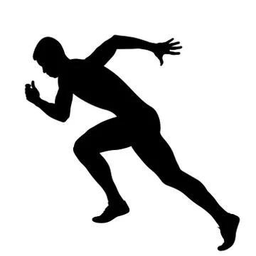 Muscular athlete runner 스톡 일러스트