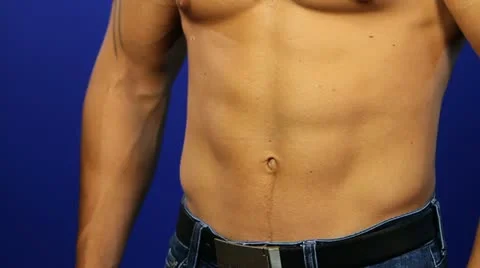 Muscular body man Stock-Footage 12436736