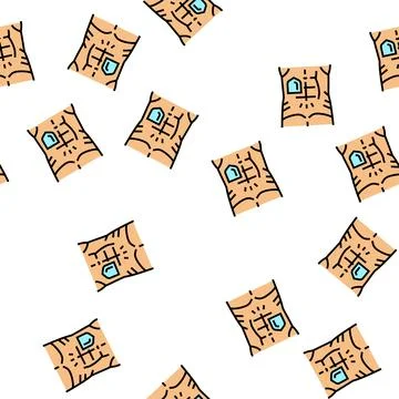 Muscular defense vector seamless pattern Illustrazione stock