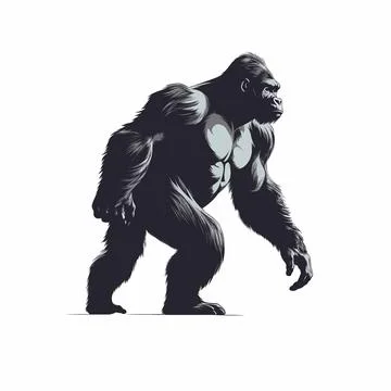Muscular gorilla vector Illustrazione stock