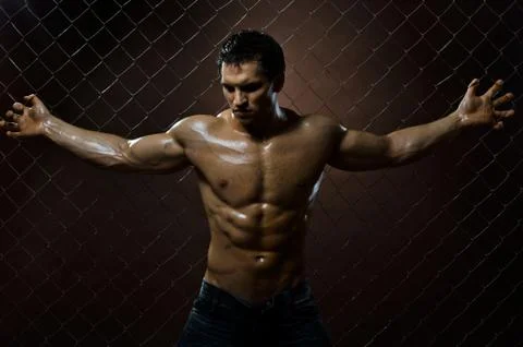 Muscular guy Stock Photos