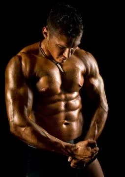 Muscular guy Stock Photos