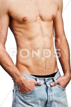 Muscular male torso Stock Photos