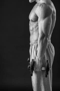 Muscular man bodybuilder 写真素材