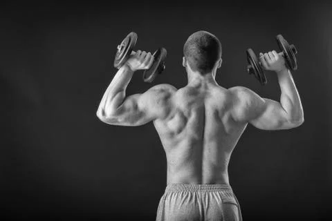 Muscular man bodybuilder 写真素材