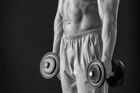 Muscular man bodybuilder 写真素材