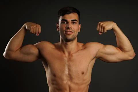 Muscular man posing Stock Photos