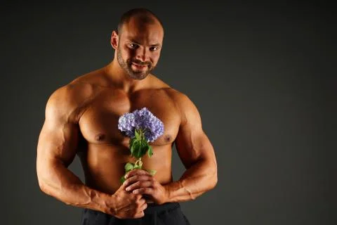 Muscular man posing Stock Photos
