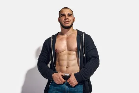 Muscular man posing Stock Photos