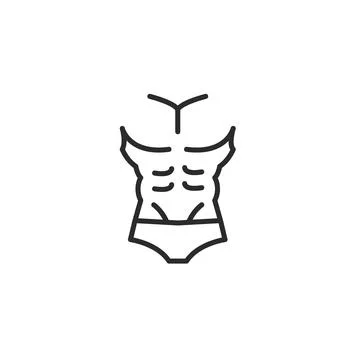 Muscular Torso Icon Stock Illustration