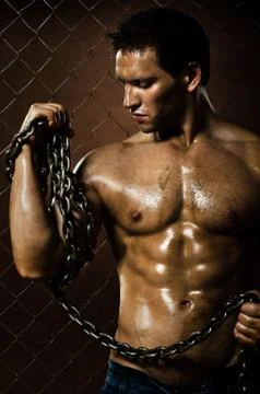 Muscular worker Stock Photos