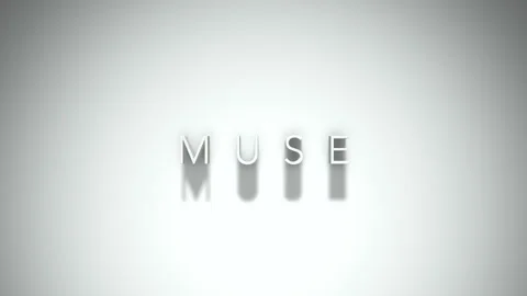 Muse 3D title animation with shadows on a white background Vídeos de archivo 297509963