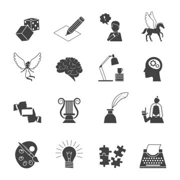 Muse Icon Set 库存插图