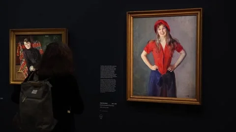 Musée d'Orsay hosts first Christian Krohg retrospective outside Scandinavia, Par Stock Footage 304694883