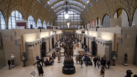 Musee D'orsay, Museum interior In Paris, France Stock Footage 100894646