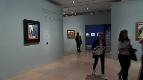 Musée d'Orsay opens exhibition on Van Gogh's last two months, París, FR - 29 Sep Stock Footage 251876978