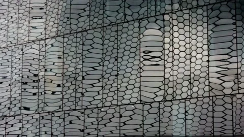 Museo Soumaya,  Reflected in the Windows of the building next-door Stock Footage 165320033