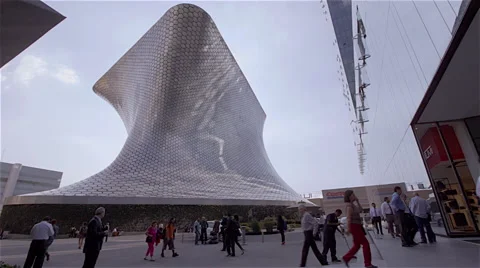 Museo Soumaya Wide Angle Shot Stock Footage 63082495