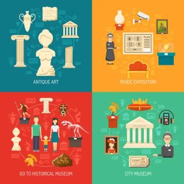 Museum 2x2 Design Concept Illustration