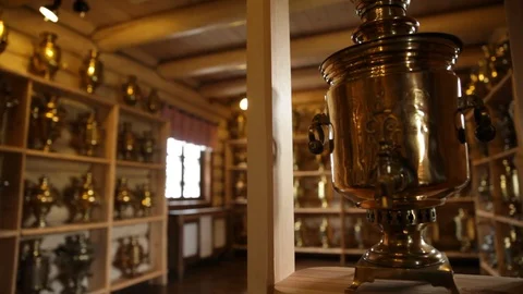 Museum of ancient teapots Stock Footage 85758959