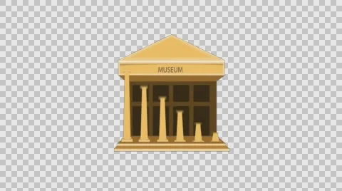 Museum Building Animation Stock Footage 56725088