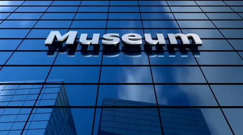 Museum building blue sky timelapse. Stock Footage 40302750