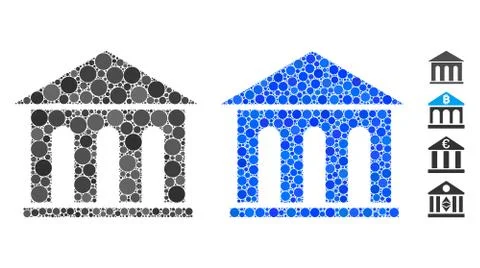 Museum Building Composition Icon of Spheric Items Ilustración de archivo