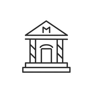 Museum Building Icon Stock Illustration